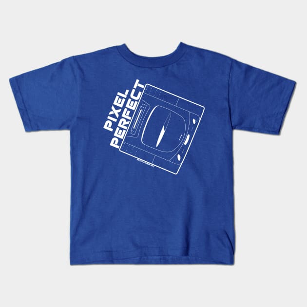 Saturn Pixel Kids T-Shirt by RetroGamerBoy